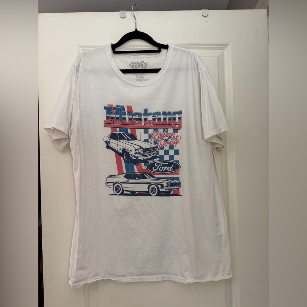Ford Mustang Graphic Short Sleeve Tee - White